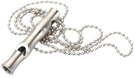 DRESSOOS Notfallpfeife Kette Aus Metall Hundepfeife Zum Wandern Tragbare Campingpfeife Für Das Training Von Haustieren