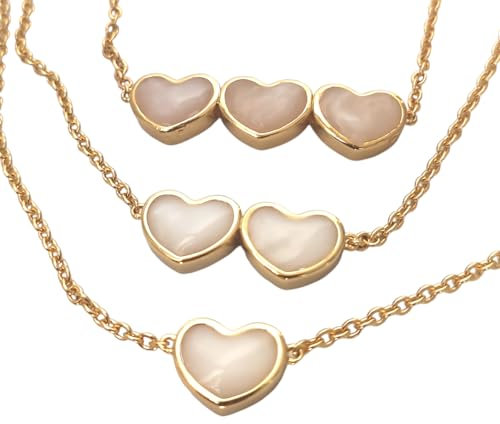 MarkyBaby Milchschmuck | DIY Herz Muttermilch Halskette oder Armband | 1, 2, 3 oder 4 Muttermilchherzen | 925 Silber vergoldet | DIY Muttermilch Schmuckset |, Harz, Kein edelstein