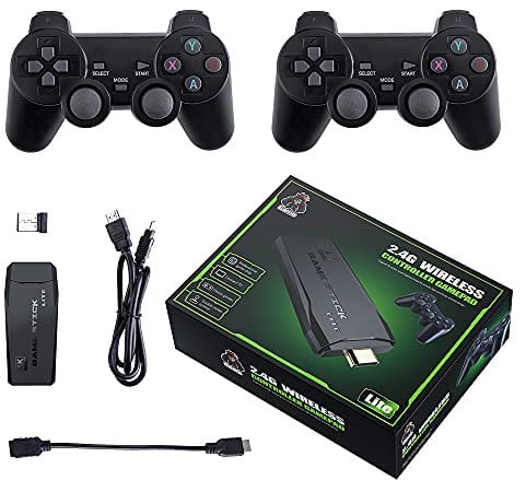 Consola de juegos retro M8 64G Wireless Game Stick, más de 20000 juegos, salida HDMI 4K, Plug and Play, consola de juegos de mano con controlador inalámbrico de 2.4 G para regalos de cumpleaños de