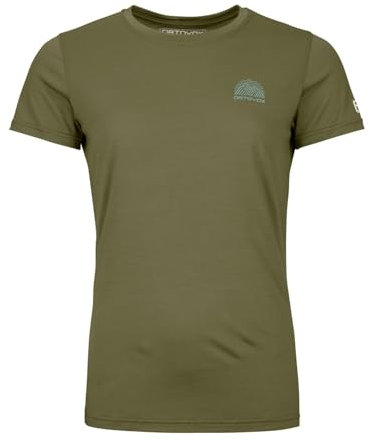 ORTOVOX 120 COOL TEC MTN Stripe TS W - Schnell trocknendes, leichtes Shirt mit Merinowolle - GRÜN - Damen - XL