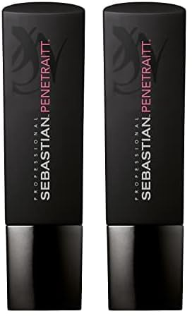 SEBASTIAN PROFESSIONAL PENETRAITT – reparierendes Shampoo (250 ml) – pflegendes Haarshampoo für chemisch behandelte, stark geschädigte Haare – kräftigt und regeneriert (Packung mit 2)