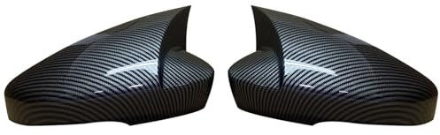 Tür Spiegelkappen Für Skoda Für Octavia Mk3 A7 5E 2014-2020 & Für VW Add On Auto Rückspiegel Abdeckungen Seite Flügel Spiegel Kappen Abdeckungen Seitenspiegel(Carbon Look)