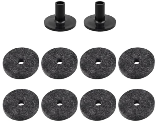 Schlagzeugfilzpad 1 Satz 2, 5cm für Elektronische Drums | Kunststoff und Filz, Rutschfest, Leicht Austauschbar, für Outdoor Auftritt, 1 Satz
