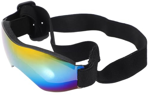 SHINEOFI Hundebrille aus Kunststoff mit UV Schutz für Kleine Hunde und Verstellbarem Riemen Wind und Staubdicht für Sommerfest und Outdoor Aktivitäten