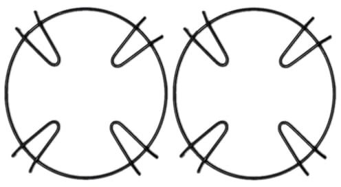 Rutschfestes Gasherdhalterung 4 Stück aus Eisen für Wok und Milchtopf | Stabile 4 und 5-zacken Ausführung, Schwarz, für Heimische Kochbereiche und Pfannennutzung