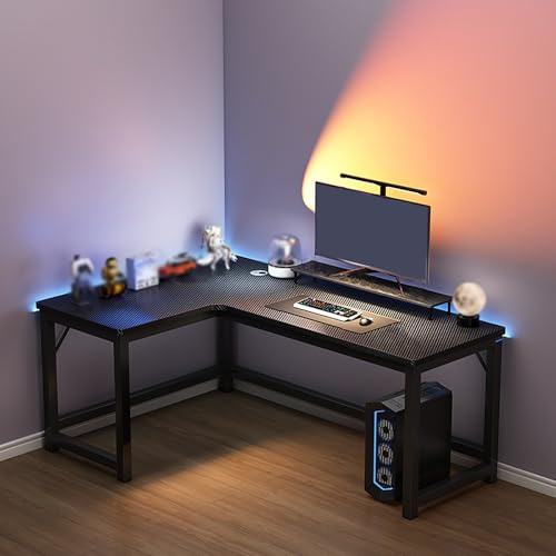 L-Shaped Computer Desk,Large Executive Desk,H-Shaped Base, Cable Management, 100kg Weight Capacity, Corner Computer Gaming Desk 120x100cm