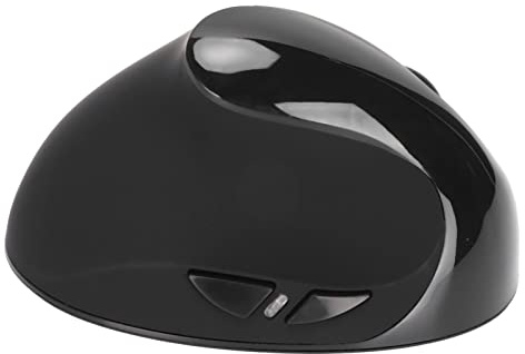 Alomejor Left Handed Ergonomic Mouse Rechargeable Wireless Design for PC Home Office Adjustable DPI (Black)