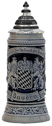 Zöller & Born Bierkrug Zinn Bayernwappen Seidel 0,25 Liter Bierseidel ZO 1661-206