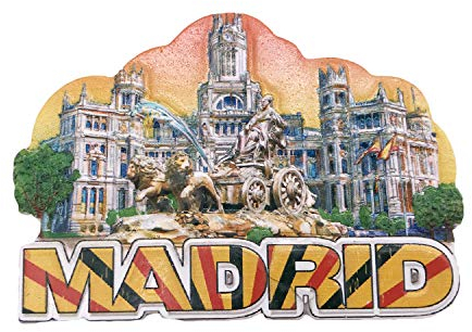 Punto de Referencia 3D Madrid España Refrigerador Imán de Nevera Recuerdos turísticos Hecho a Mano de Resina Artesanía Pegatinas magnéticas Inicio Cocina Decoración Viaje Regalo