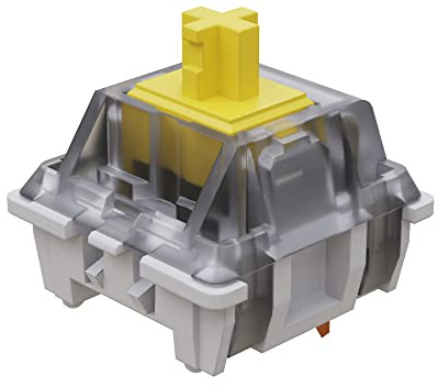Gateron KS-9 Switchs Mécaniques pour Clavier de Jeux MX - 50g Force, Linéaire, Montage sur Plaque | Interrupteurs SMD 3 Pin RGB pour Clavier Rétro-éclairé (90 PCS, Yellow)