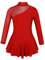 iEFiEL Mädchen Ballettkleid Glitzer Eiskunstlauf Kleid Kinder Swing Schaukel Tanzkleid Ballettanzug Langarm Body Trikot Turnanzug Rot 104