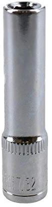 7/32 Deep SAE Socket 1/4 Drive 48mm Length 6 Point Chrome Vanadium Steel