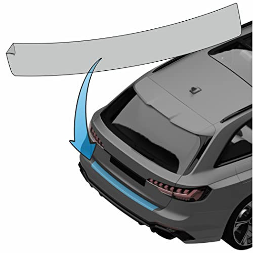 MisterLacky – Lackschutzfolie mit Rakel als Ladekantenschutz Folie passend für Seat Leon ST Kombi Typ 5F, BJ 2013-03/2017 in 3D Carbon Silber (160µm)