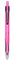 PM Bingo Druckkugelschreiber 0,7 mm Pink/Schwarz 50er Pack (blaue Tinte)