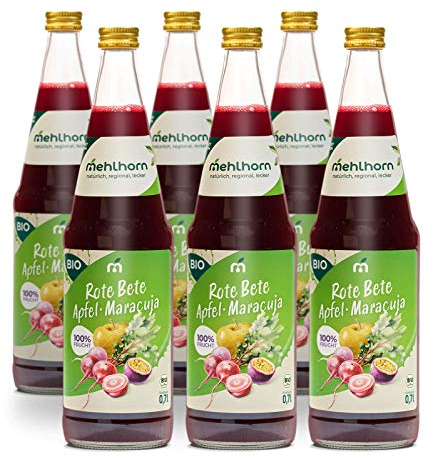 Mehlhorns Bio Rote- Bete- Apfel- Maracuja- Saft (6 x 0,7 l )