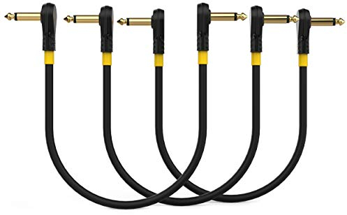 Monkey Loop Pro Link Pedal Guitar Patch Cable 5 cm Jack acodado a Jack acodado Pack 3