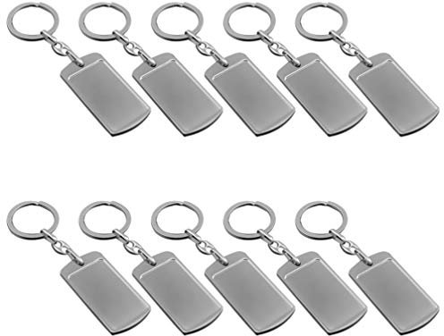 EXCEART 10pcs Metal Keyring License Plate Number Creative Pendant Keychain for Bag Car Keys