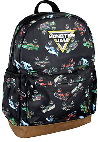 Monster Jam Trucks Dragon Zombie Grave Digger Megalodon All Over Print Rucksack, Black, Einheitsgr e