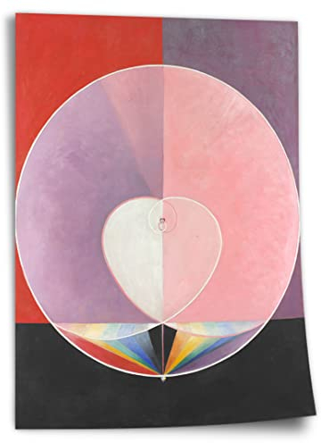 Printistico Poster Hilma af Klint - Doves, Nr. 2 Kunstdruck ohne Rahmen, Wandbild - A4, A3, A2, A1, A0, XXL - Wohnzimmer, Schlafzimmer, Küche, Deko