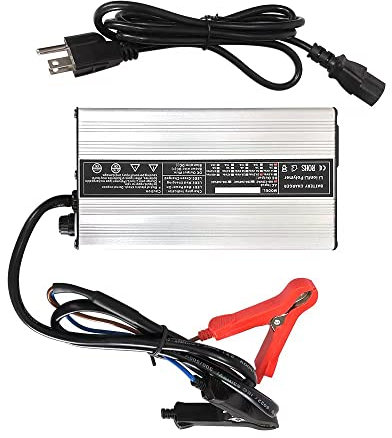 DUDHOIK 48V / 58.4V 8A Lithium Battery Charger 110V 120V 500W with Cooling Fan and Alligator Clip Output Lifepo4 Charger Multiple Protection Functions for 16S 48V Lifepo4 Battery