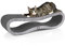 CanadianCat Company | Orbit 2.0 Kratzbrett - Black Edition - betonoptik | Kratzpappe Katzen Lounge in schwarz | ca. 84 x 24 x 23 cm