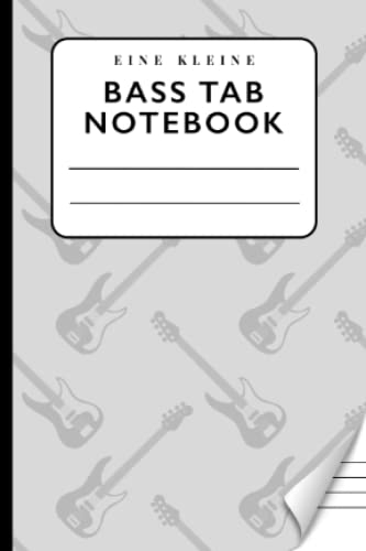 Bass Tab Notebook: (Grey) | 4x6 Bass Tab Ruled Small Notebook | Fits In Most Bass Guitar Cases! | Gift For Bassists, Bass, Music Students | 110 Pages