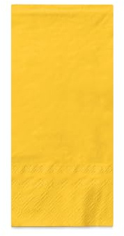 MANK Serviette in GELB aus 3-lagigem Tissue, 33 x 33cm, 1/8 Falz, saugstarke Einmalserviette, 100 Stück, Ideal für Gastronomie & Events