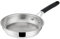 Lagostina Tempra Poêle en acier inoxydable Ø 20 cm 18/10 avec fond lagotherm et poignée ergonomique en silicone, poêle à induction, gaz et four