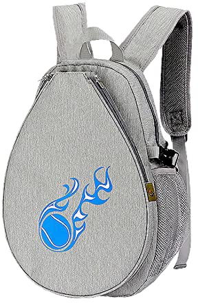 JISADER Tasche für Tennisschläger Kinder, Pickleball-Paddel Rucksack, Tennisschläger Rucksack wasserdichte, Badminton Racket Backpack, Sporttasche Tragetasche Sportrucksack für Kinder, hellgrau