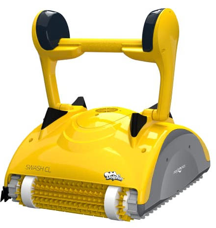 Dolphin Swash CL - Robot Piscine Fond et Parois, Compatible Tout Type de Revêtement de Piscine, Piscine Jusqu'à 12m de Longueur, Cycle 2h30