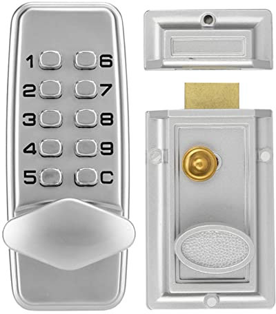Mechanical Lock Safe Coded Door Digital Keypad Outdoor Gate Combination External Keyless Code for Locks Wooden Gates with Doors Pad Outside Back Double Front Entry Rim