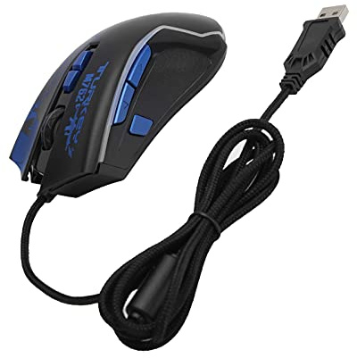 Annadue USB Wired Mouse, RGB-Beleuchtung Gaming-Mäuse Ergonomisches Spiel USB-Computer-Mäuse 8 Tasten Gaming-Mäuse für Gaming Office Home, Einstellbare DPl (m762 Hardware-Makro blau)