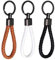 Alicer Lot de 3 porte-clés tressés en cuir synthétique - Pour le travail, les clés de voiture, la bouteille, le camping, la randonnée, 3 couleurs, taille unique (Noir + Blanc + Café)