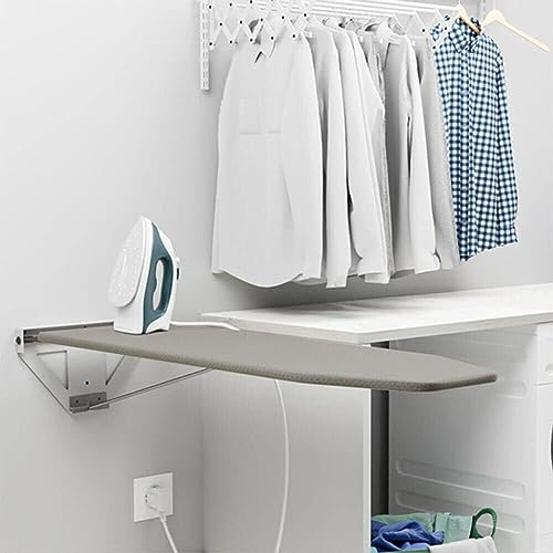 LuusMm Kleine, Billig Freundliche, Wand Montierte Bügelbrett, Kompakte Halbbügelbrett Mit Hitzebeständiger Abdeckung, 107 X 30 cm Bügeltisch Für Hotels, Häuser, Waschküche