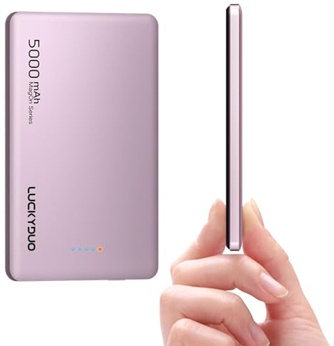 LUCKYDUO für Magsafe Powerbank 5000mAh,8mm Ultra Dünn Magnetisch Wireless Power Bank, Mini Externe Handyakkus mit PD 20W USB-C Schnell Aufladende,Kleine Externe Akkus für iPhone 15/14/13/12/Pro Max