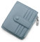 Porte Carte de Crédit Cuir Véritable Homme Femme RFID Blocage Portefeuille Cuir Petit Porte Carte Slim avec Poche à Monnaie, Porte Feuille avec 14 Emplacements et Petit Porte Monnaie (Light blue)