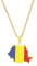 Cernomal Anhänger-Halskette Mit Karte Der Flagge Rumäniens – Accessoires, Ethnischer Stil, Emaille-Anhänger, Halsband, Patriotisches Symbol, Krawatte, Geschenk, Wasserwellen-Pulloverk
