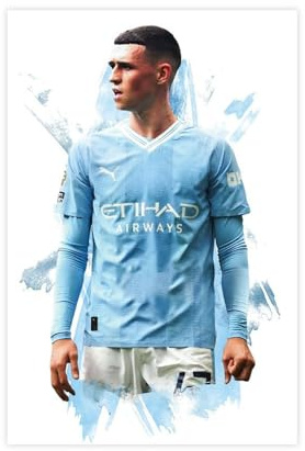 EYEZER Phil Foden – Fußballspieler-Poster, Leinwand, Poster, Schlafzimmer, Dekoration, Sport, Landschaft, Büro, Raumdekoration, Geschenk, ungerahmt, 30 x 45 cm