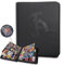 DCY BLUE Toploader-Binder, 9 Taschen, für 288 Toploader, Sammelkartenalbum für MTG/Yugioh/TCG-Sammelkarten und Sportkarten, 7,6 x 10,2 cm, Schwarz, DTB-021