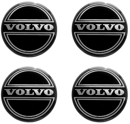 4 Stück Auto Radnabenkappen für Volvo 55mm,Radnabenabdeckung Radzierdeckel Kratzschutz Wheel Center Caps Reifen Felgen Zubehör