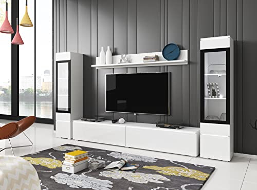 Ensemble de Meubles de Salon Vera II, Ensemble de Meubles TV,4 pièces, mobilier de Salon Moderne, Meuble Mural, Meubles de Salon