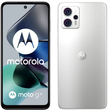 MOTOROLA Smartphone G23, 8/128 GB, Camera 50 MP, Battery 5000 mAh, White (Renewed)