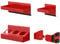 Mayouko Magnetic Toolbox Shelf & Tray Set, 4-Piece Tool Box Cabinet Side Shelf Storage, Workshop, Spray Can & Tissue Holder, Red