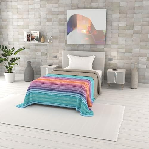 Italian Bed Linen Gedruckt Sommer steppdecke Fantasy, Rainbow, 170x270cm