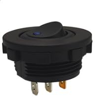 4 Pcs Interruptor Basculante 12V, Mini Interruptor de palanca Redondo 3 Pines Interruptor Basculante a Prueba De Agua para coche Botón de Encendido y Apagado SPST Marino microinterruptor de pulsación
