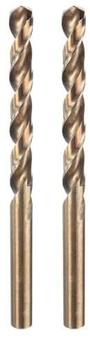 QUARKZMAN 2 Stück M35 Cobalt Spiralbohrer Set 8,5 mm Durchmesser Hochgeschwindigkeitsstahl 116 mm Gesamtlänge zum Bohren und Schneiden von harten MetallenStahlbohrer