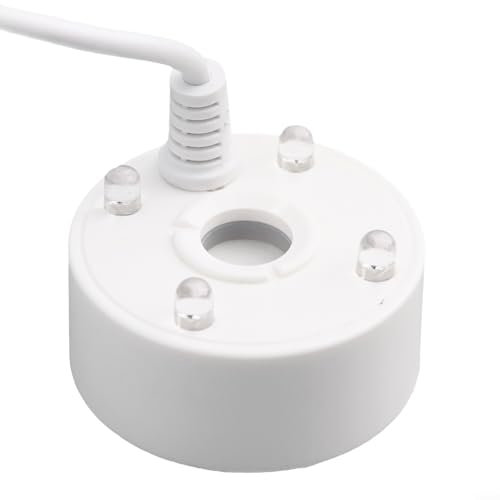 Oniissy Mist Maker,DC 5V Water Fountain Pond Fog Machine LED Color Fogger for Halloween Garden Rockery Yard Outdoor(White)