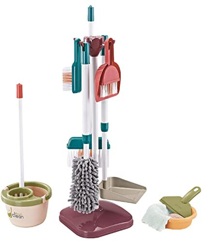 Kinder Reiniungs Set Haushaltsspielzeug Rollenspiele Set Kinder Besen Set Schaufel Und Besen Set Kinder Putzset Kinderbesen Set Reinigung Spielzeug Für Mädchen Jungens Reinigungsspielzeug