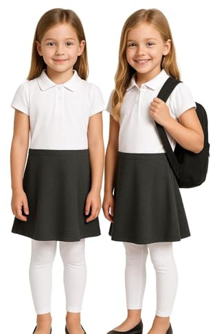 A2Z 4 Kids Girls Pack of 2 Grey Pleated School Uniform Skirts Everyday Wear | Polyester Cotton Lycra Blend Offers Lightweight Comfort With Classic Flared Shape Ideal For Classroom Days And All Seasons