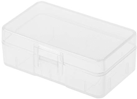 Pjeghbvop Transparent For Case Holder Storage Box For 1x 9V Battery Or 2x AA Batterie